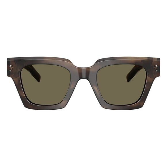 New Dolce & Gabbana Havana Square DG4413 3200/3 Sunglasses Women - Picture 2 of 6